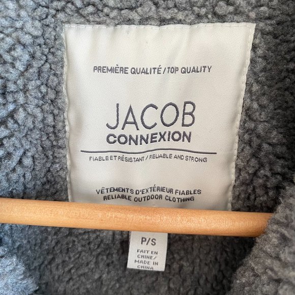 Jacob Connexion - Navy Blue Hooded Pea Coat - Picture 16 of 16